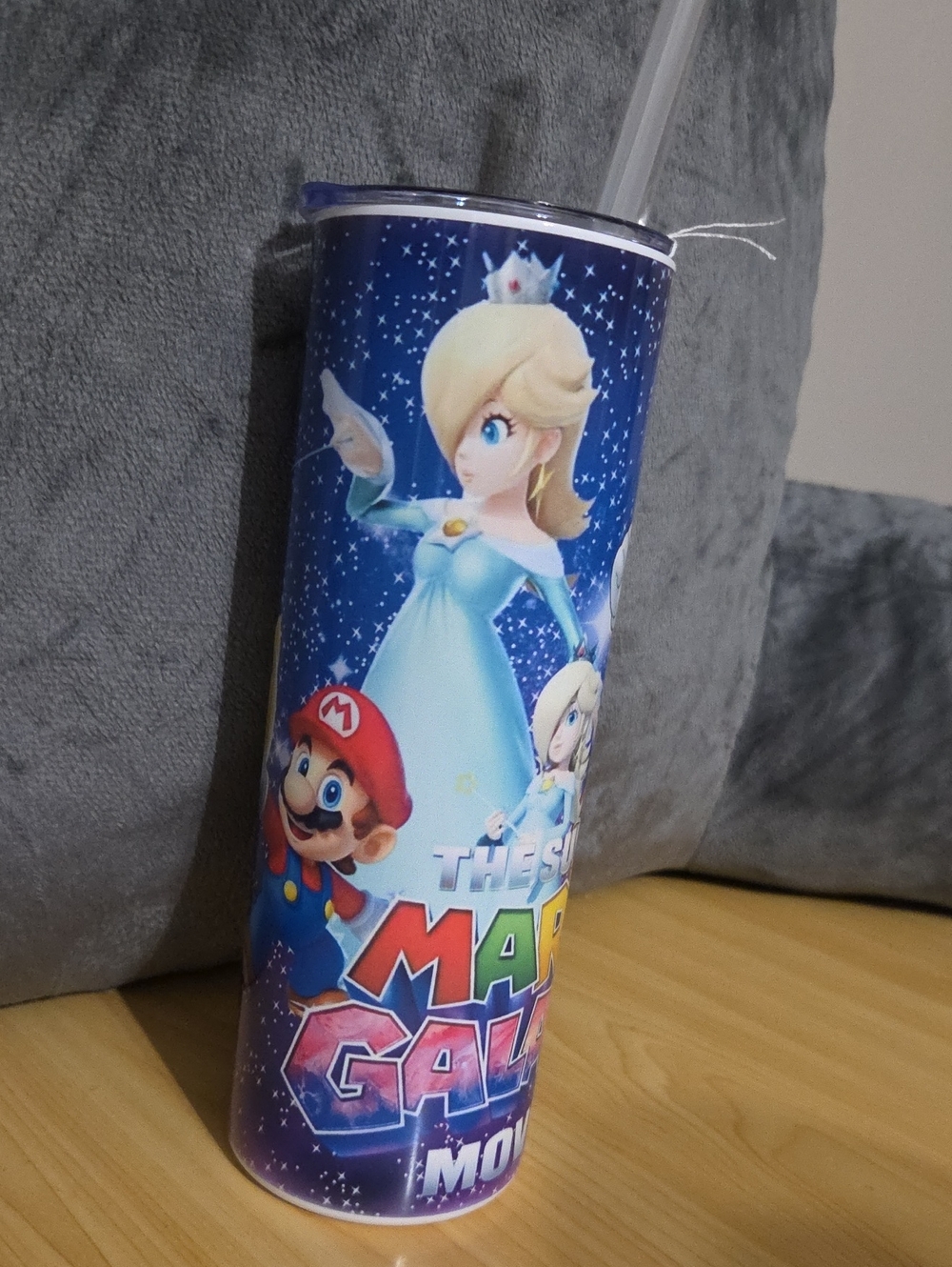 Super Mario Galaxy Stainless Tumbler Cup - Blue Character Design